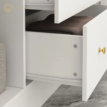 GODI Modern Solid Wood Corner Swing Door Wardrobe