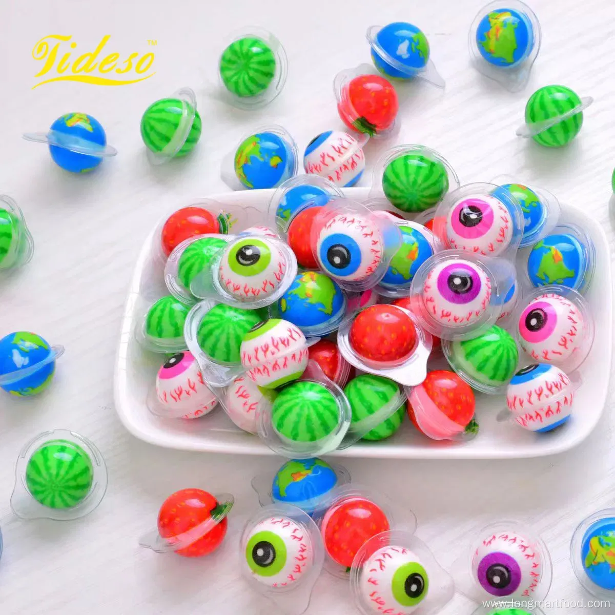 Wholesale High Quality Mini Eyeball Fruit Flavor 3D Popping Gummy Candy