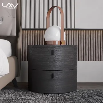 Simple Nordic Wooden Bedroom Nightstand for Italian Design Apartment