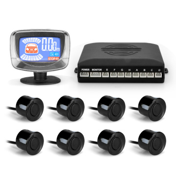 LCD Display Car Radar Detection Parking Sensor System - Front and Rear View
