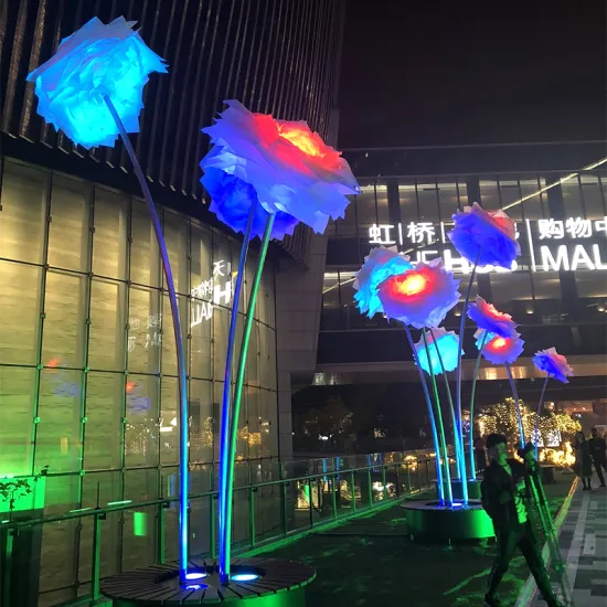 Creative Outdoor Courtyard Landscape Lighting: Waterproof Square Decorative Petal Lamp for Community Parks and Rest Areas