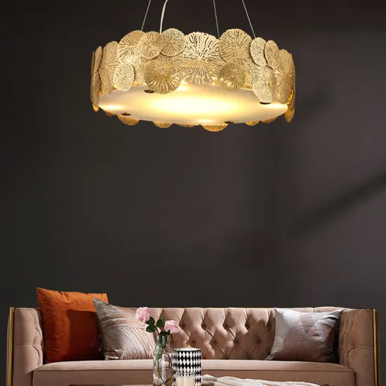 European Modern Lobby Hotel E14 Round Glass Chandelier