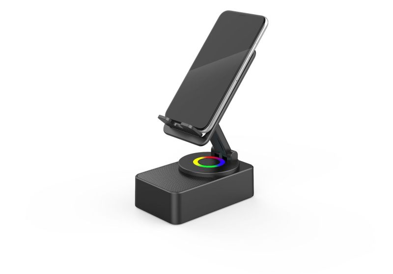 Portable Phone Holder with Bluetooth Speaker