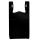 HDPE Black Color Plastic T-Shirt Bag with Gusset