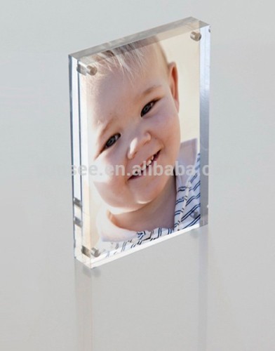 Clear Acrylic Photo Frame Block (Magnetic) 4"X6"