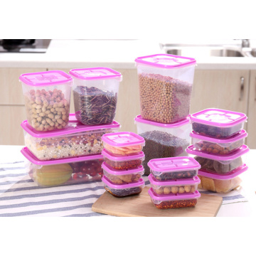 17PC/Set Kitchen Storage Box Plastic Sealed Cans Grains Beans Storage Contain Refrigerator Storage Boxes Home Organizer Dropship