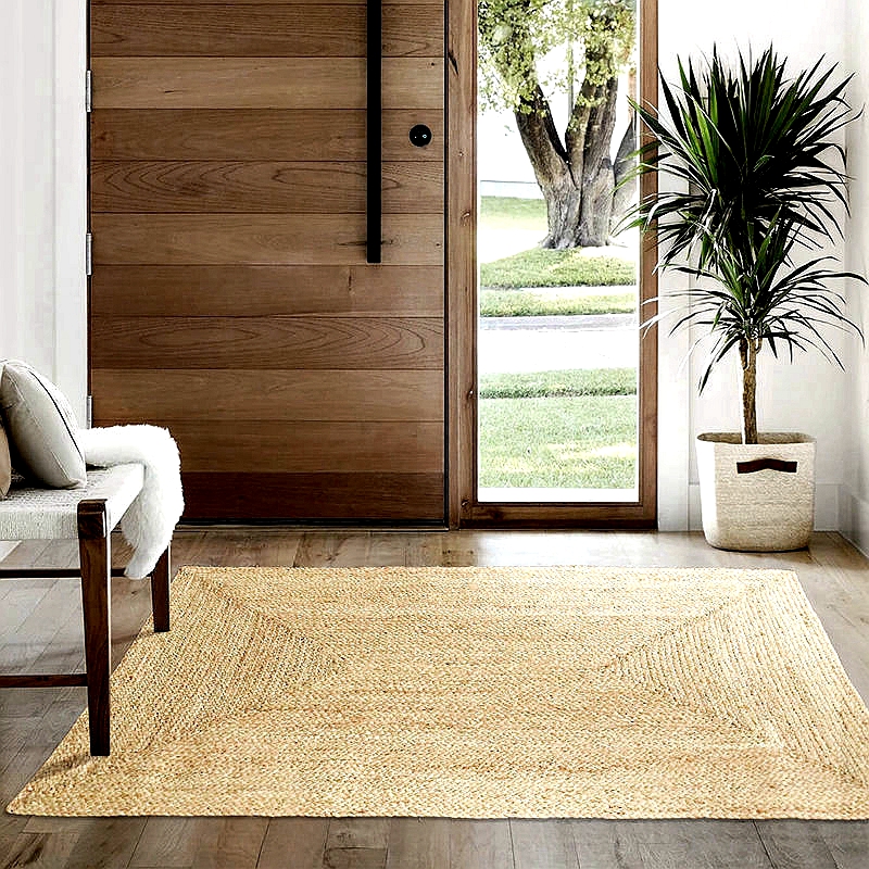 Indoor Outdoor Natural Fiber Baided Rugs Carpets Floor Mats