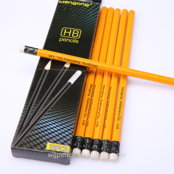 pearly color graphite wood hb pencil with eraser