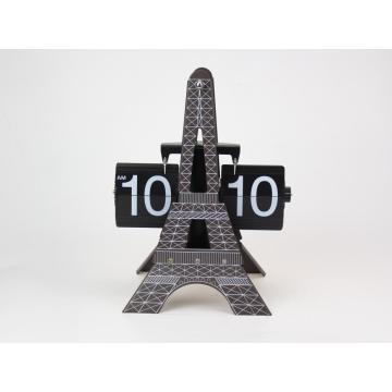 Magnificent 3D Eiffel-Tower-Form-Flip-Uhr