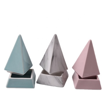 Custom Creative Ceramic Pyramid Stacked Tray for Jewelry Storage & Gift Display