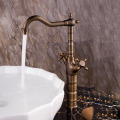 Unique brass antique single hole bathroom faucet