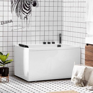Mini vasca da bagno giapponese quadrata di piccole dimensioni moderna in acrilico