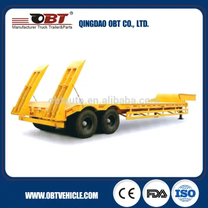 Delivery from Qingdao OBT brand EU standard used low bed trailer