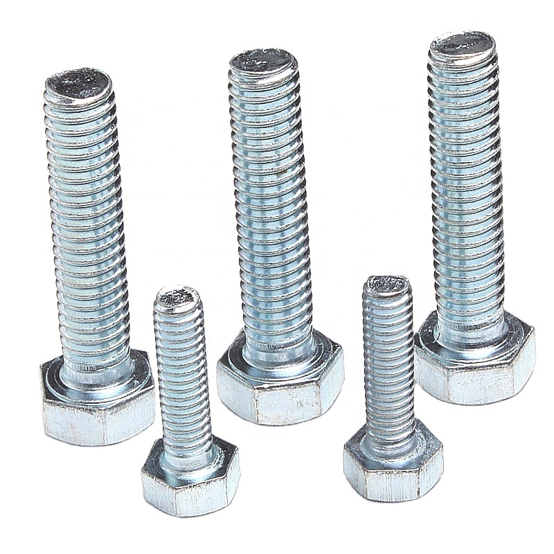 Hot Dip Galvanized Steel Hexagon Head Bolts Screws & Nails-DIN Standard Plain Finish Hex Bolt