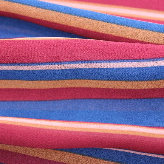 polyester chiffon stripe fabric multiple colors available