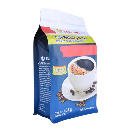 Quad Seal Coffee Pouches With one way degassing valve