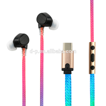 new gadgets 2017 type c audio jack sport earbuds custom type c earphone