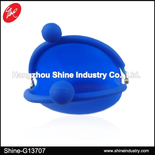 Silicone Coin Wallet/Mini Blue Coin Purse/Silicon Change Purse