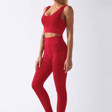 activewear snake skin print yoga sets