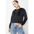 Frauen lässig Velvet Langarm Zipper Hoodies