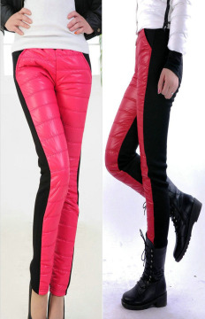 Cotton Down Plus Thick Triple Stitching Warm Women Trousers 9018