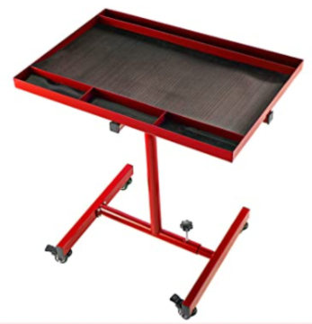 Red Rolling Tool Table
