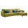Folding Fabric Futon Daybed Chaise Sofa Bed