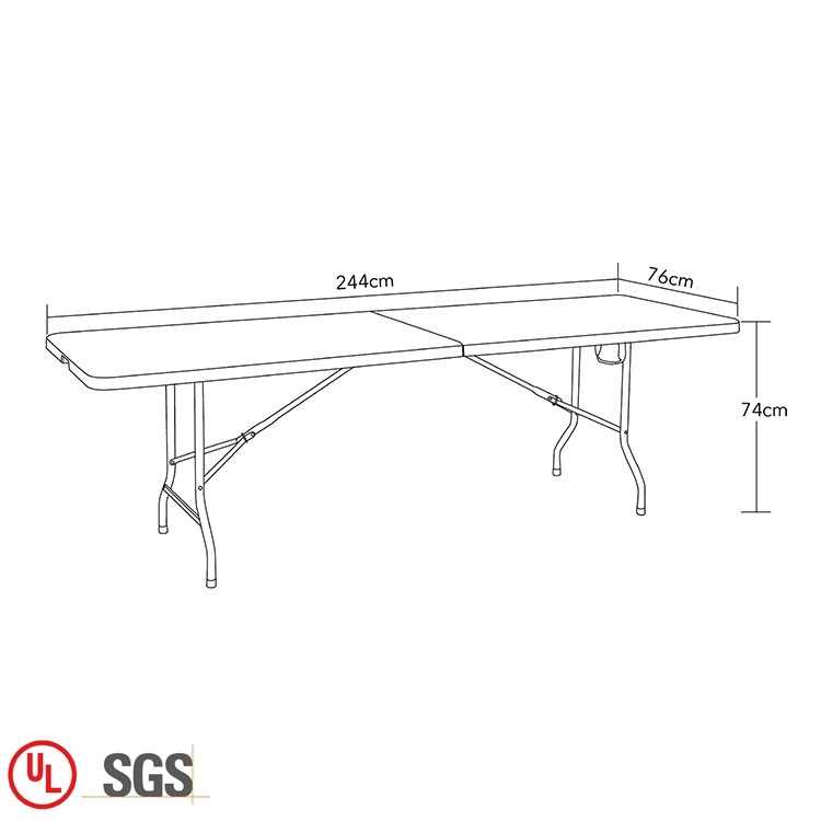 8ft Bi-fold Blow Mould Table