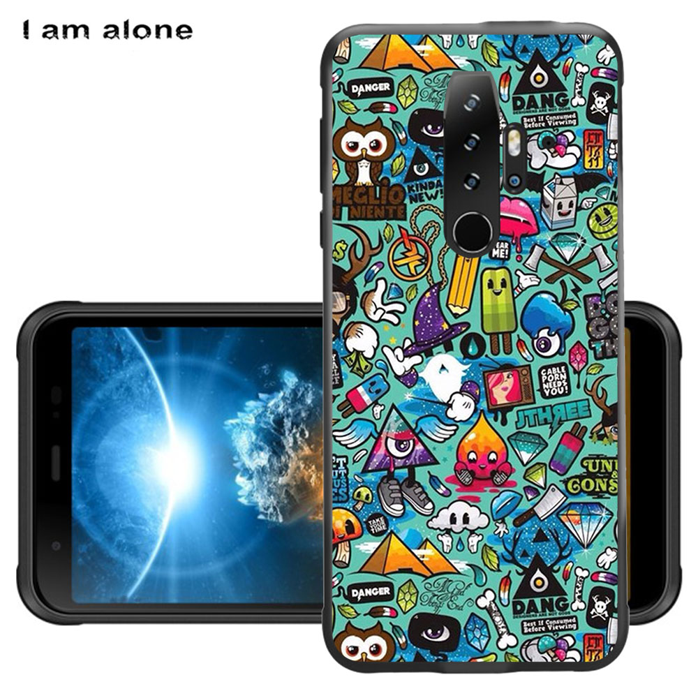I am alone Phone Case For Blackview BV6300 Pro 2020 5.7 inch Soft TPU Mobile Cute Fashion Cartoon Printed Bags Free Shipping