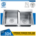 30 inci topmount double mangkuk dapur tenggelam