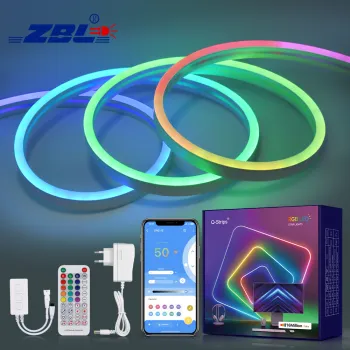 RGB Addressable LED Strip Lights: 5M/Roll, DC24V/12V, Neon Lights for Home Decoration