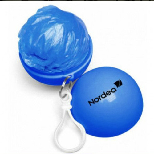 Disposable rain pncho in plastic ball for promotion