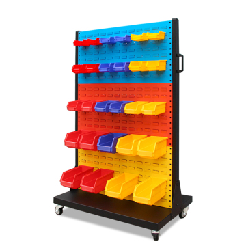Duże metal detaliczny dostosuj sklep ze sklepem podwójne boki Pegboard z koszami Pegboard