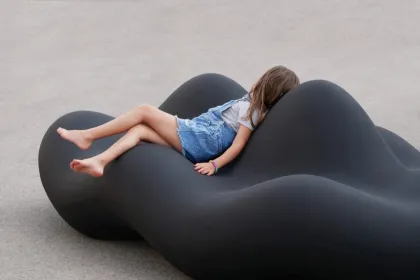 Customizable Black Shaped Outdoor Chair