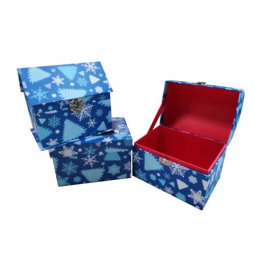 Luxury Christmas theme hardboard paper gift set packaging