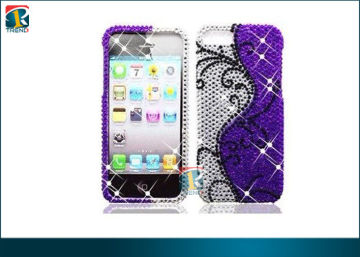 Rhinestone Sparkling 3d S Shape Flower Diamond Pearl Hard Case Cover For Iphone 5 Oem