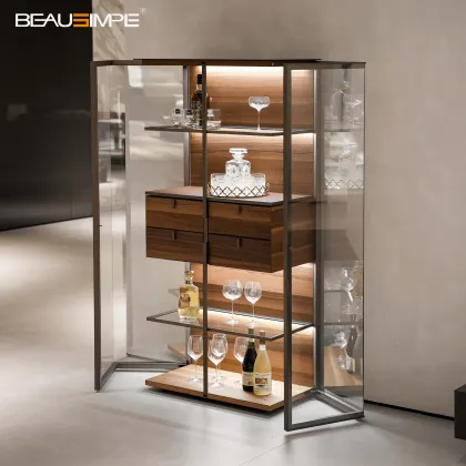 Luxury Transparent Storage Cabinet with LED Lighting