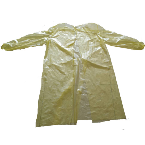 Yellow Disposable Plastic Gowns With FDA Certificate