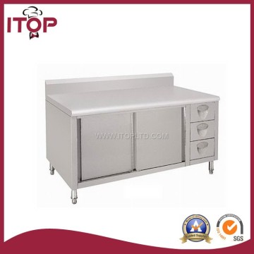 With 3 Drawers and Doors and Backsplash Bench Cabinet