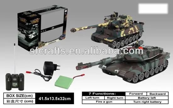 New product rc tank with light/music/fighting/auto-show kid toy made in China