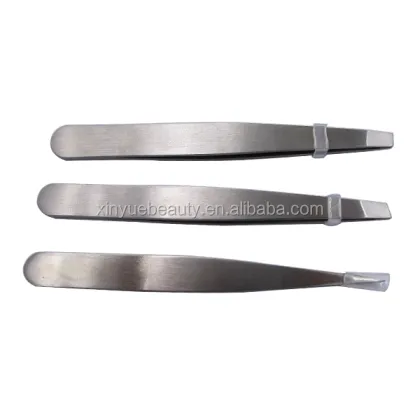 Stainless Steel Tweezers Set Slant Flat Tweezers Manufacturer