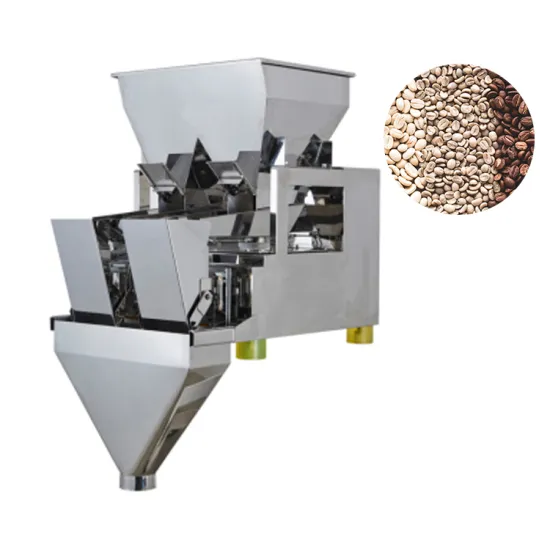 Automatic Tabletop 2-Head Hopper Weigher Linear Weighing Machine for Dried Goods