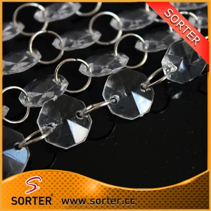 K9 crystal glass beads pendants crystal bead chains