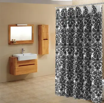 Polyester waterproof shower curtain