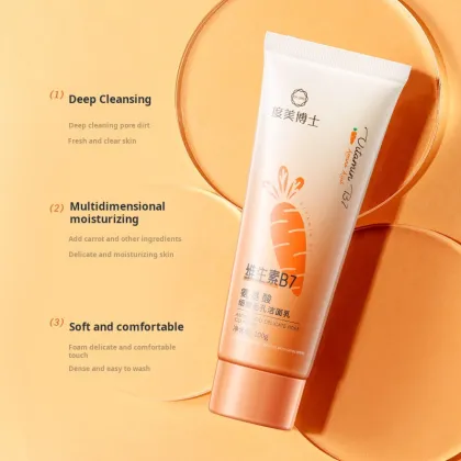 Dr.dmy Amino Acid Facial Cleanser - Tender Pore Cleanser, Deep Cleansing & Hydrating Carrot Cleansing Facial Cleanser
