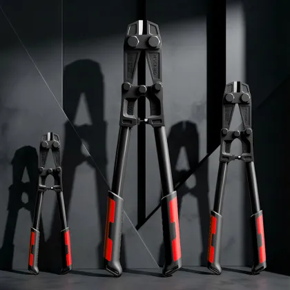 Red and black handle anti-slip bolt cutters