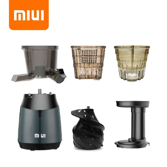 MIUI Slow Juicer B11 Accessories (main unit / strainer / ice cream strainer / auger / feeder cup / rubber stopper) Home Electric