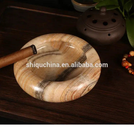 Natural Stone Hand Carved Ashtray Home Decor Gift Creative Ashtray