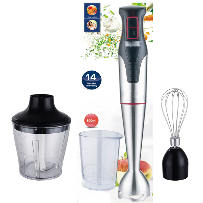 Potente set di frullatore a mano in acciaio inossidabile da 1200 W