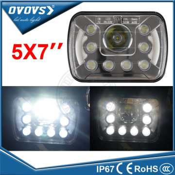 OVOVS Hot selling auto parts 5x7" 55w led strobe work light car headlight for offroad trucks J-eep
